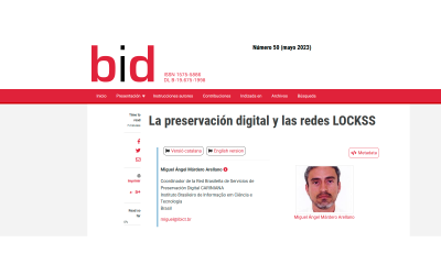 Artigo – Preservação digital e redes LOCKSS